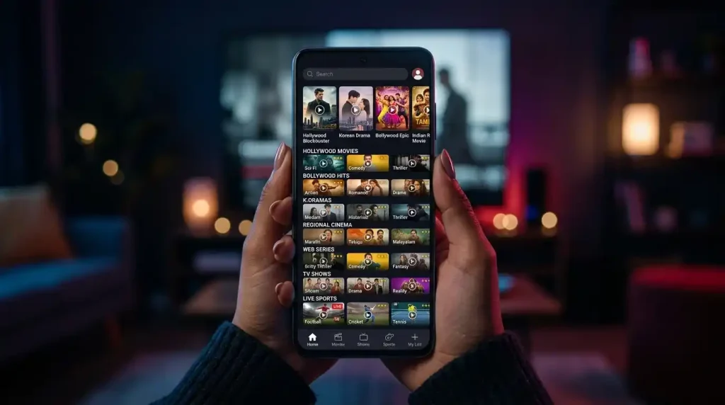 Smartphone displaying streaming … 202608192338 1